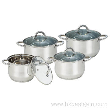 8 Piece Cookware Set Stainless Steel